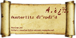 Austerlitz Árpád névjegykártya